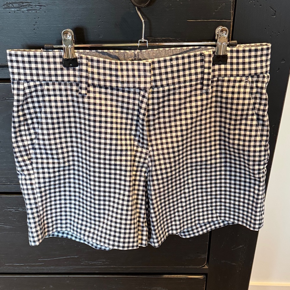 Nautica Women's Black and White Plaid Shorts